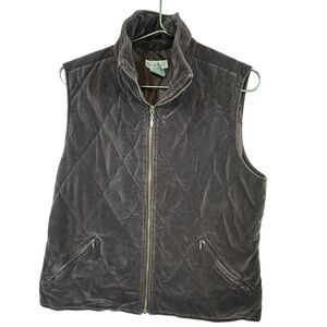 Vintage Dark Purple Talbots Soft Women’s L Quilted High End Vest Jacket MINTY